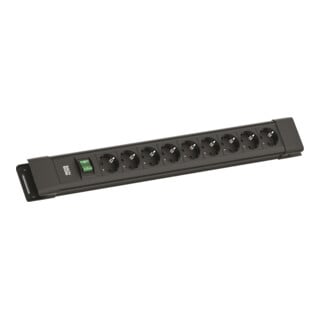 Bachmann Bloc multiprises BM005909 9xCEE7/3 1xinterrupteur