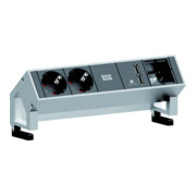 Bachmann Bloc prise blanc 2x avec protection 1x USB 1x ABD 902.228-1