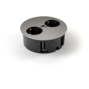 Bachmann Bloc prise TWIST noir 2x avec protection 931.000-5