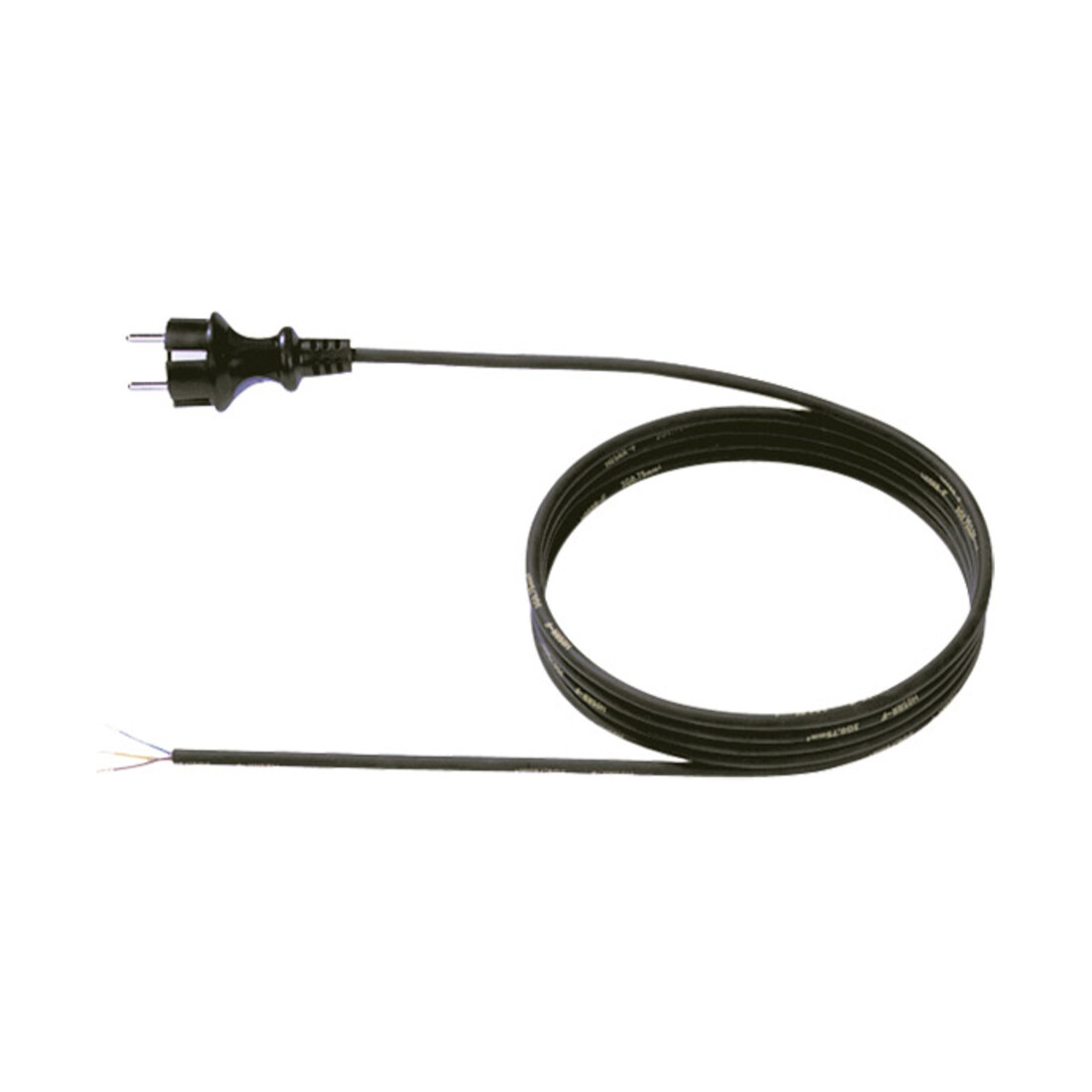 Bachmann Câble d'alimentation avec prise de terre Caoutchouc 3,00m noir 322.185