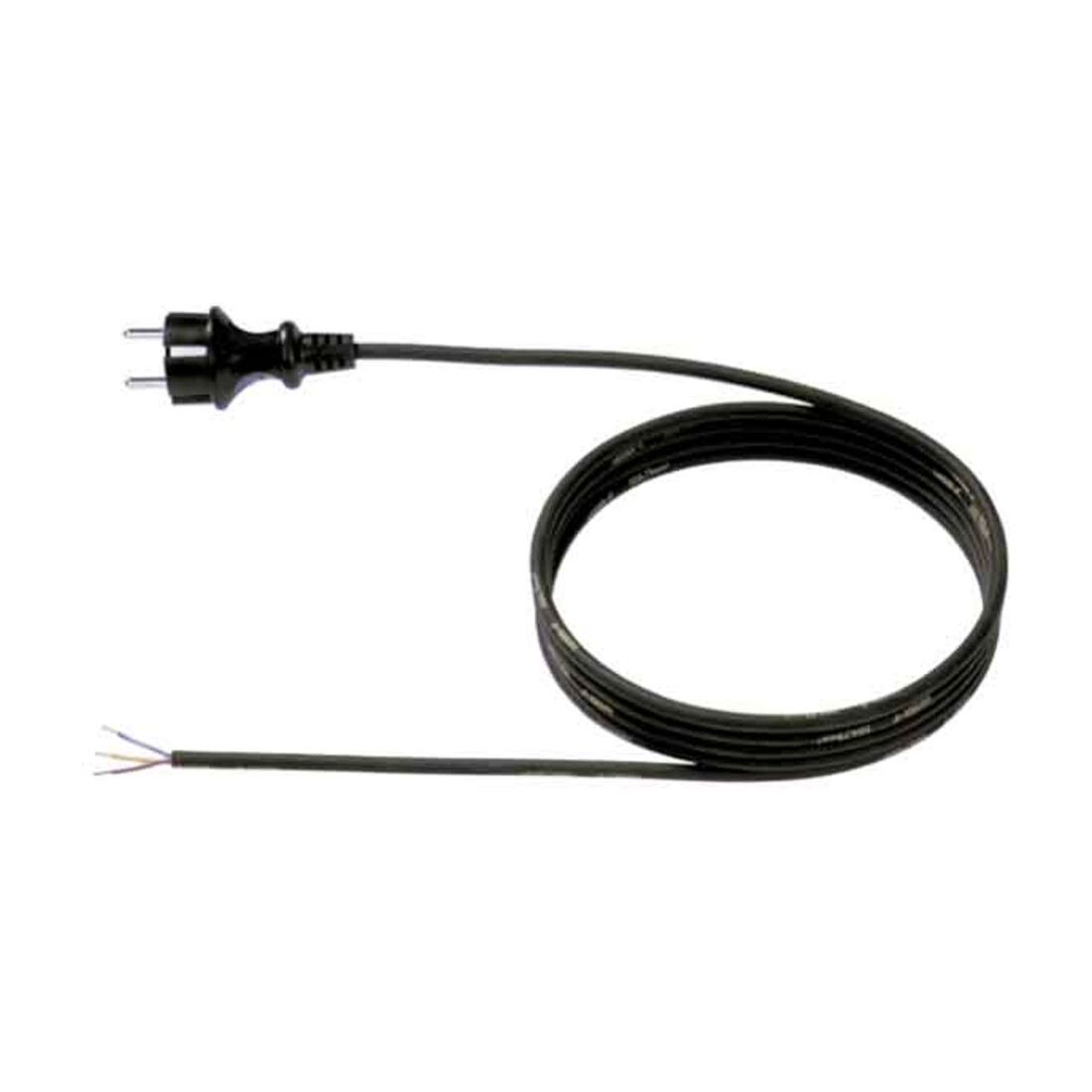 Bachmann Câble d'alimentation avec prise de terre Caoutchouc 5,00 m noir 322.186