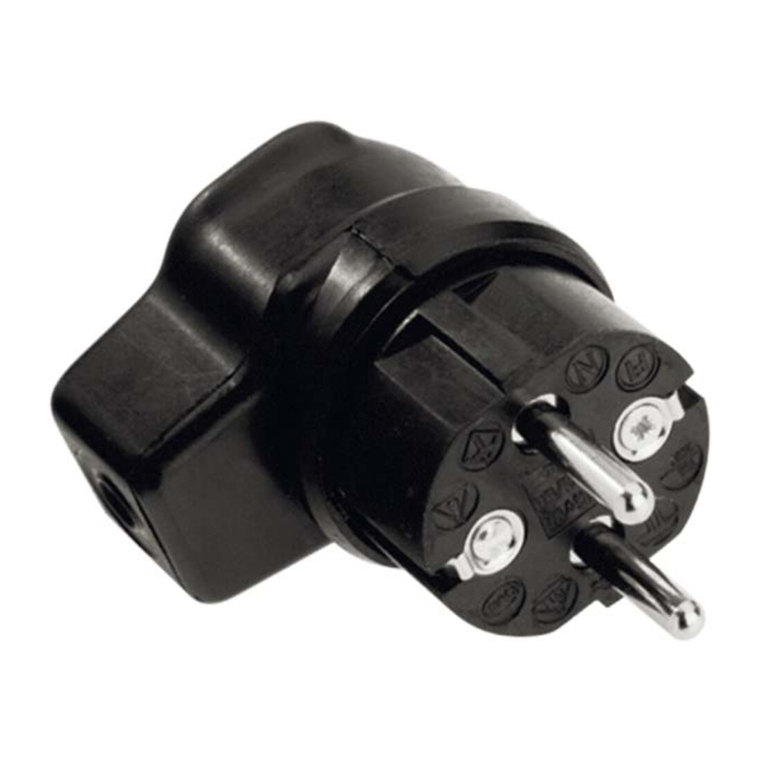 Bachmann Connecteur coudé en caoutchouc plein noir 919.171