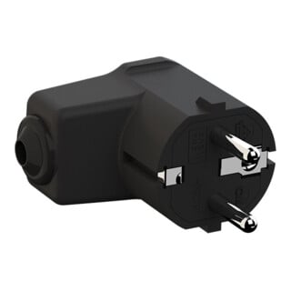 Bachmann Connecteur d’angle 2p+terre avec montage noir 960.102
