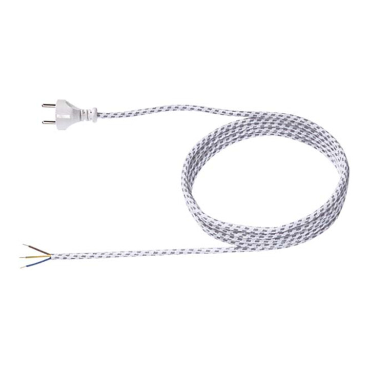 Bachmann Cordon d'alimentation fer à repasser 3m gris/blanc TEXTIL3G1,00 313.176