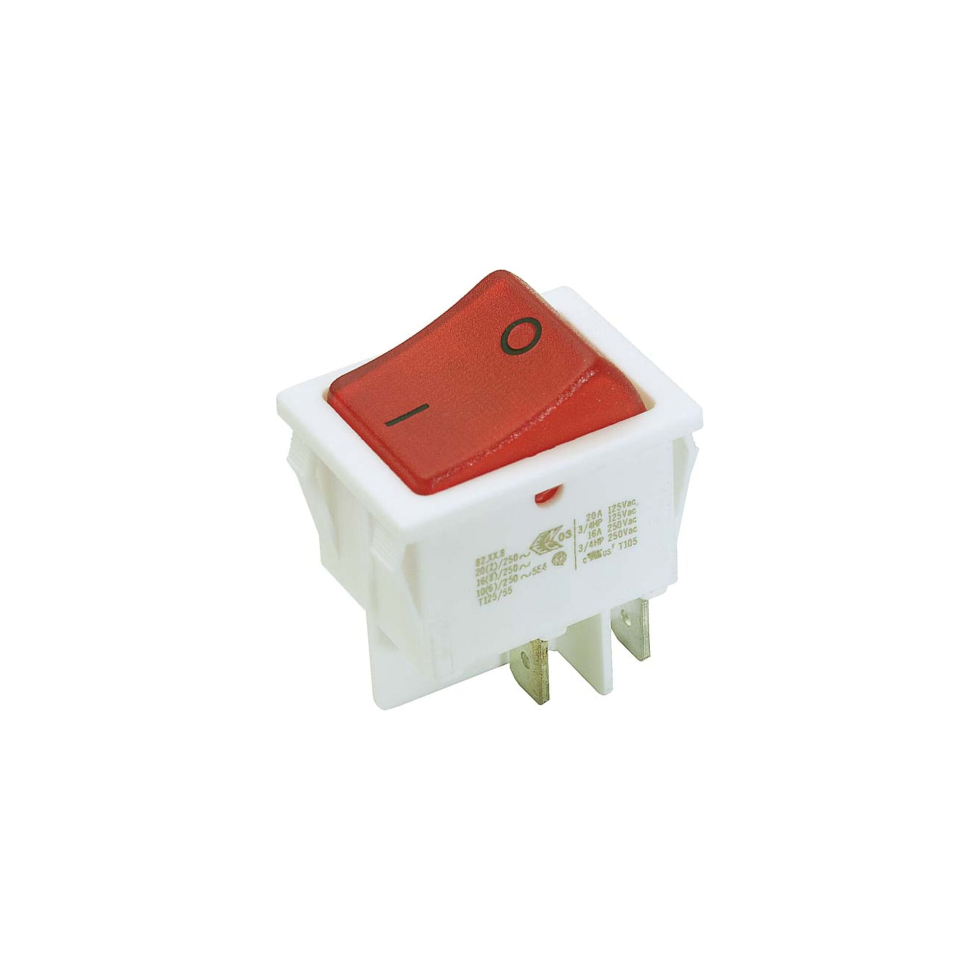 Bachmann EB-Wippenschalter ws/rt,16(8)A250V 2p. 924.096