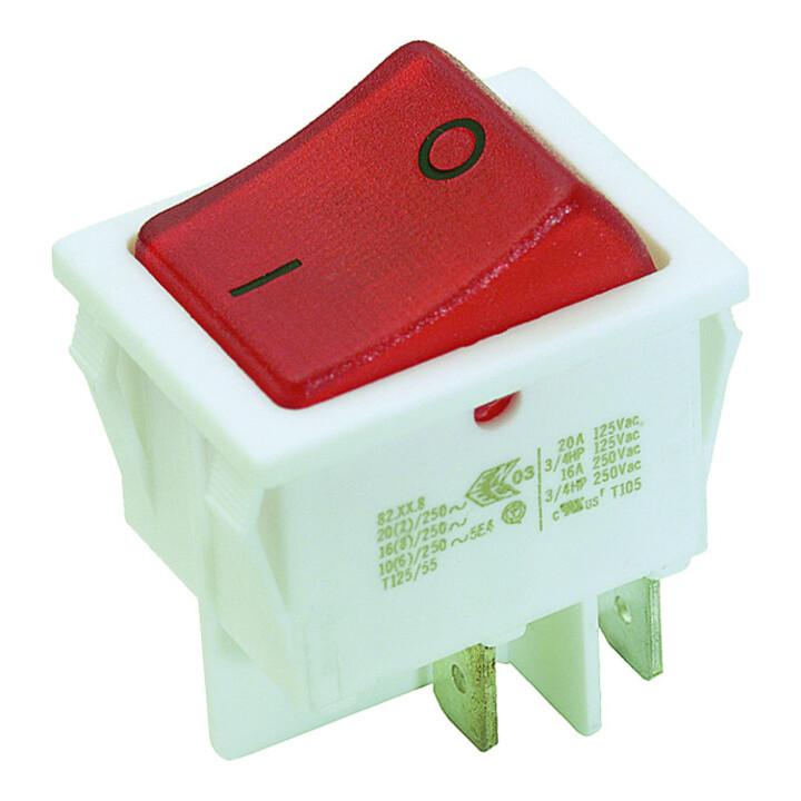 Bachmann EB-Wippenschalter ws/rt,16(8)A250V 2p. 924.096