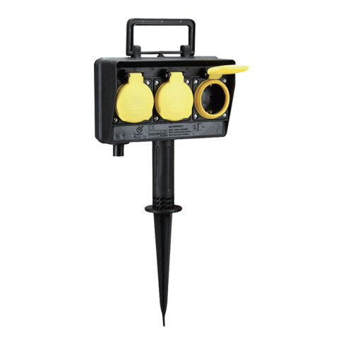 Bachmann Gartensteckdose 3f. mit Erdspieß 394.175