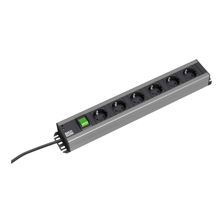 Bachmann Handwerkerleiste 6fach mit Schalter,2m Zul. 300.003