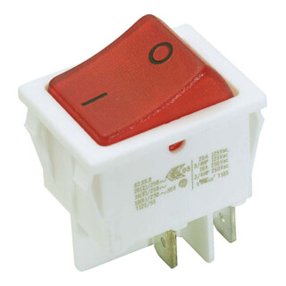 Bachmann Interrupteur à bascule blanc/rouge, 16(8)A 250V 2p. 924.096