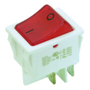Bachmann Interrupteur à bascule blanc/rouge, 16(8)A 250V 2p. 924.096-3