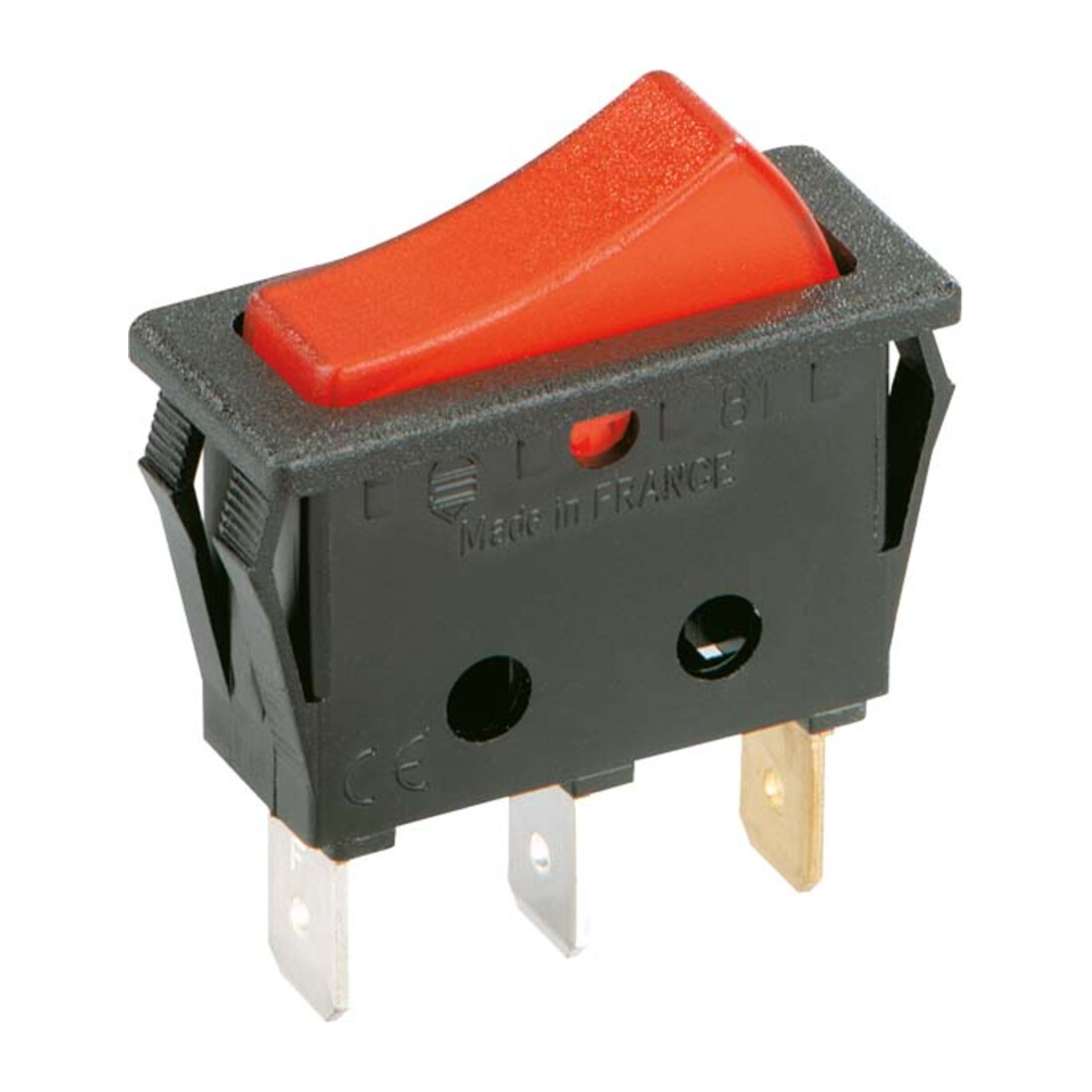 Bachmann Interrupteur à bascule EB noir/rouge,16(8)A250V 1p. 924.112