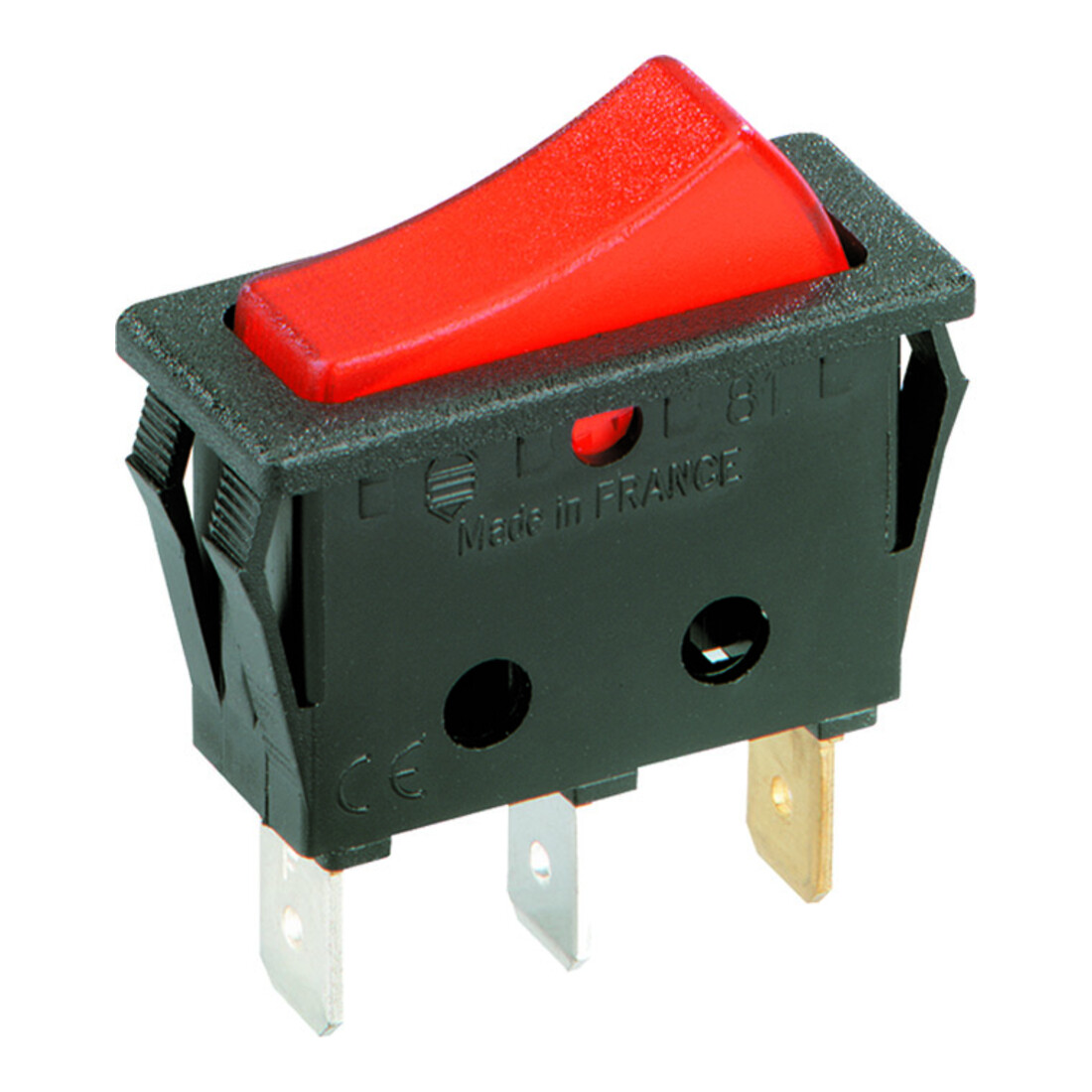 Bachmann Interrupteur à bascule EB noir/rouge,16(8)A250V 1p. 924.112