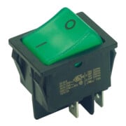 Bachmann Interrupteur à bascule EB noir/vert, 16(8)A 250V 2p. 924.097-3