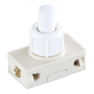 Bachmann Interrupteur-poussoir EB blanc, 2(1)A, 250V 1p. 924.137