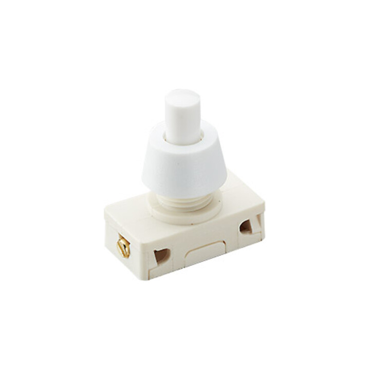 Bachmann Interrupteur-poussoir EB blanc, 2(1)A, 250V 1p. 924.137