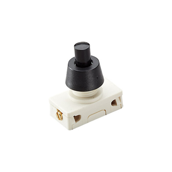 Bachmann Interrupteur-poussoir EB noir, 2(1)A, 250V 1p. 924.138