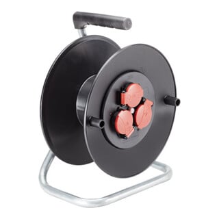 Bachmann Kabeltrommel 396.183 3-fach Thermoschalter schwarz Kunststoff