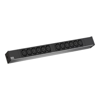 Bachmann Multiprise 19 pouces 12 prises 1U IEC C13 noire