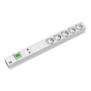 Bachmann Multiprise 19 pouces 5x avec interrupteur, alu 333.403