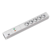Bachmann Multiprise 19 pouces 5x prises 1,5U 5x avec protection 1x GVS 333.002-3