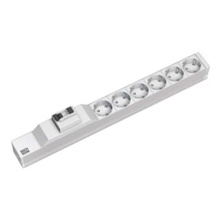 Bachmann Multiprise 19 pouces 6 prises, 1U, 1xFI, alu 333.411