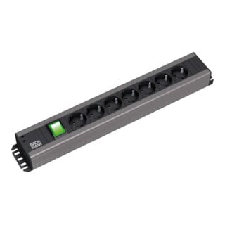 Bachmann Multiprise 19 pouces 7 prises avec interrupteur 35 degrés 300.007