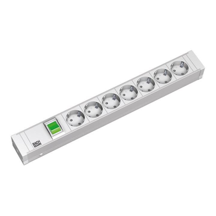 Bachmann Multiprise 19 pouces 7x prises 1,5U 7x avec protection 1xSch 333.000