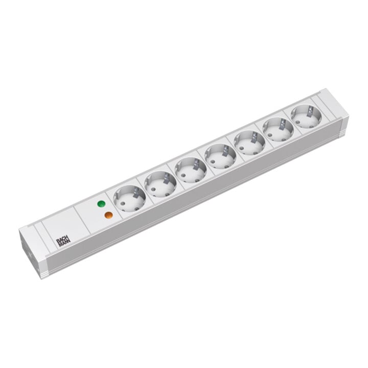 Bachmann Multiprise 19 pouces 7x PVC 7xProtection 1xÜSS 333.604