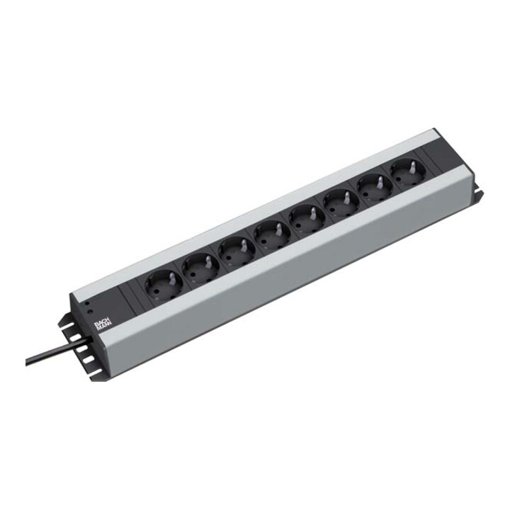 Bachmann Multiprise 19 pouces 8x avec protection, 35 degrés 300.006