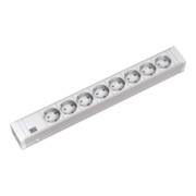 Bachmann Multiprise 19 pouces 8x prises avec protection H=52mm blanc 333.001-1