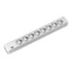 Bachmann Multiprise 19 pouces 8x prises avec protection H=52mm blanc 333.001