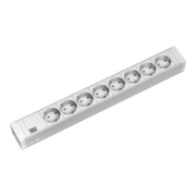 Bachmann Multiprise 19 pouces 8x prises avec protection H=52mm blanc 333.001-4