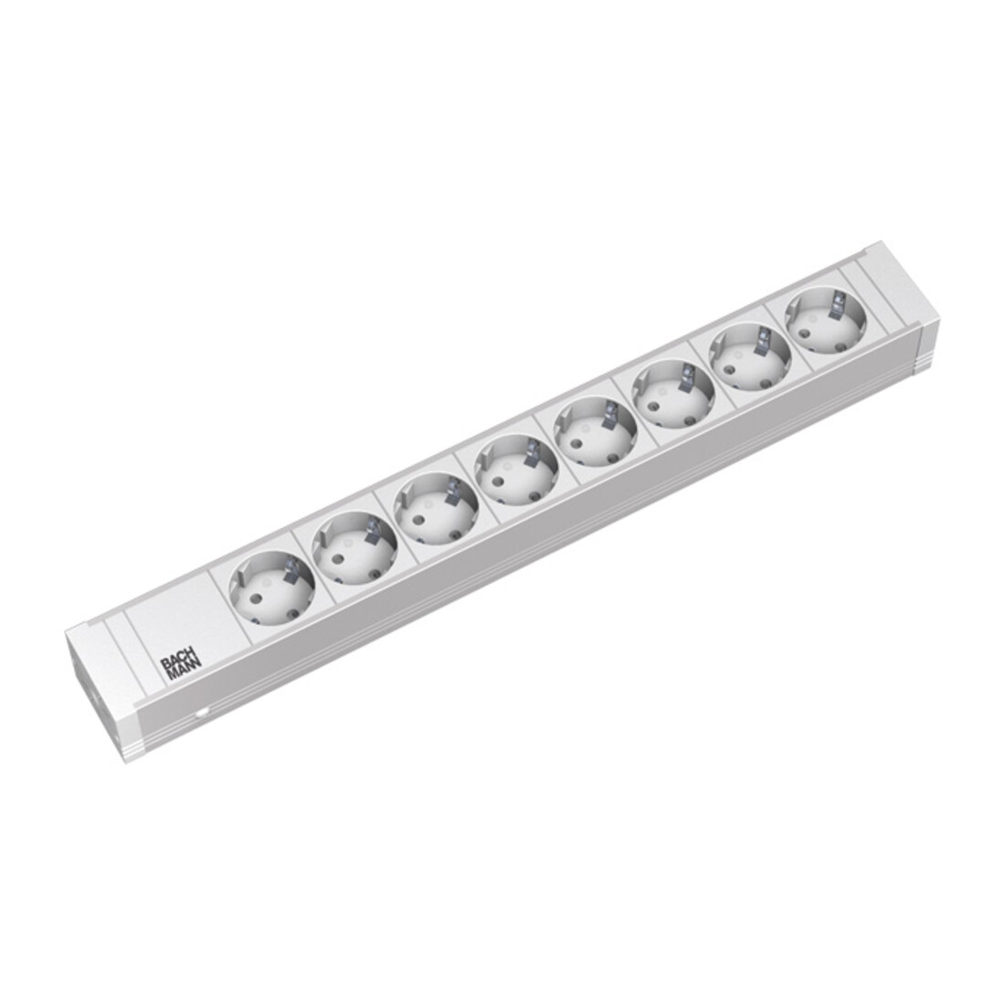 Bachmann Multiprise 19 pouces 8x prises avec protection H=52mm blanc 333.001