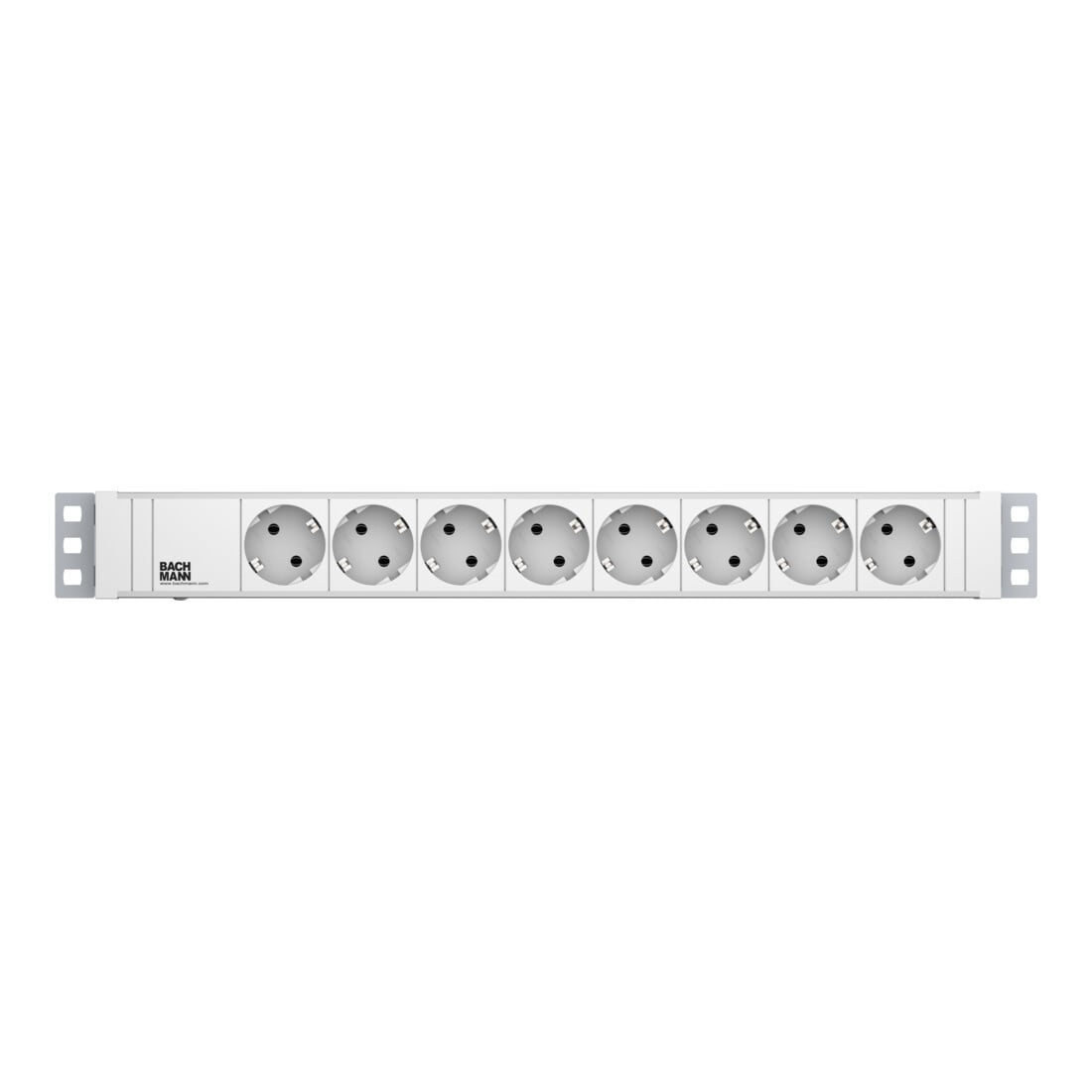 Bachmann Multiprise 19 pouces 8x prises avec protection H=52mm blanc 333.001