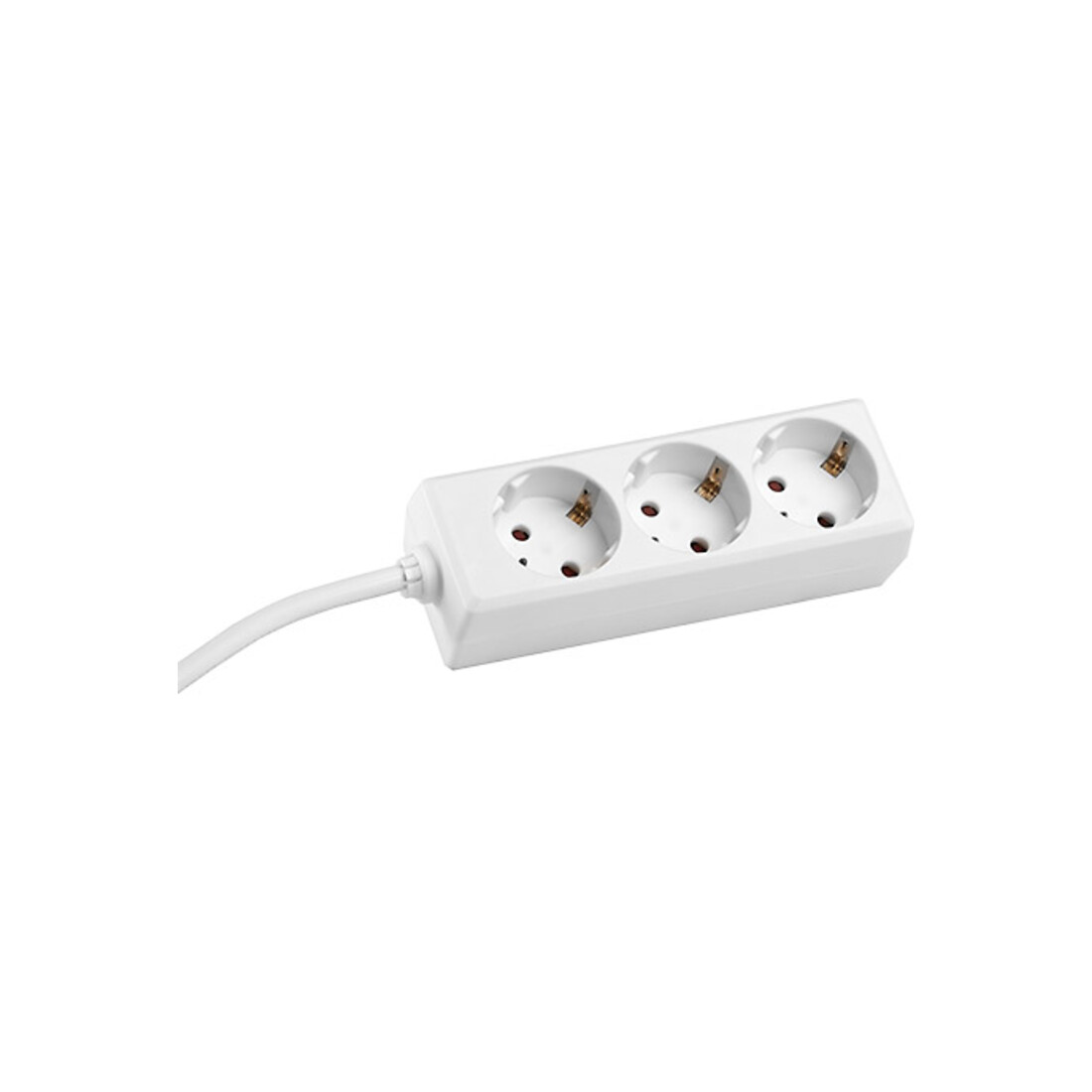 Bachmann Multiprise 3 prises avec fiche coudée blanc 387.271S
