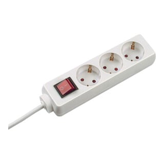 Bachmann Multiprise 3x avec fiche coudée blanc 384.272S