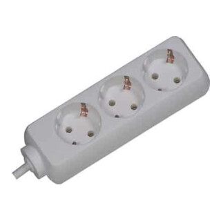 Bachmann Multiprise 3x avec prise coudée blanc 387.270S