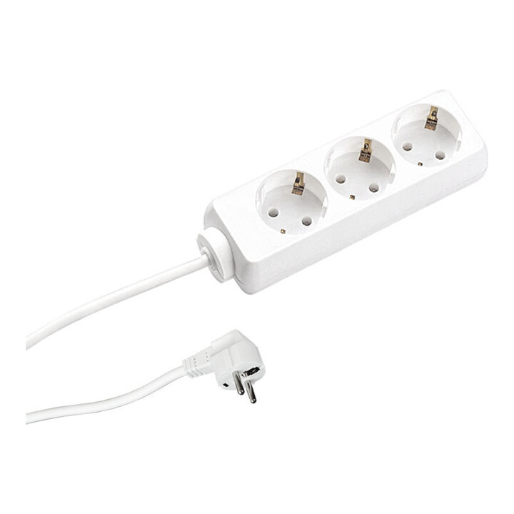 Bachmann Multiprise 3x avec prise coudée blanc 387.270S