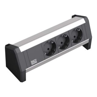 Bachmann Multiprise 3x avec protection sans câble d’alimentation 339.1002