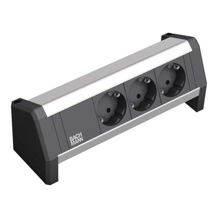 Bachmann Multiprise 3x Protection Noire 902.0048