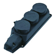Bachmann Multiprise 3xProtection avec couvercle 381.109-4