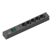 Bachmann Multiprise 5xPrises avec Interrupteur et Protection Surtension 2m 420.0022-1