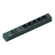 Bachmann Multiprise 5xPrises avec Interrupteur et Protection Surtension 2m 420.0022-3