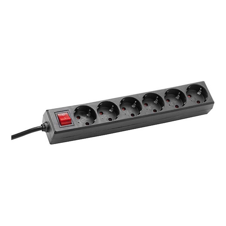 Bachmann Multiprise 6x avec prise coudée noir 381.144S
