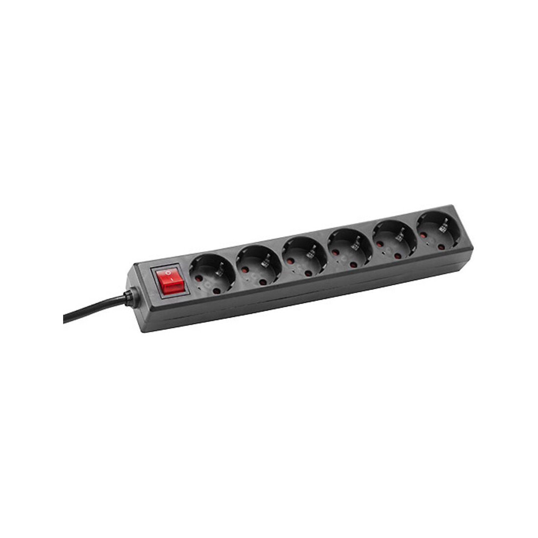 Bachmann Multiprise 6x avec prise coudée noir 381.144S