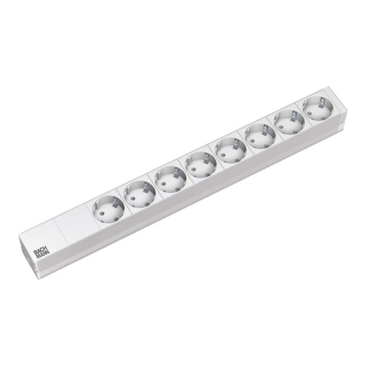 Bachmann Multiprise 8x avec protection, alu 333.416