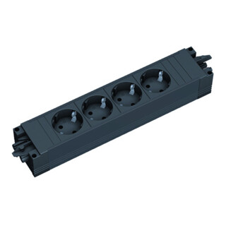 Bachmann Multiprise 906.18819 noire 4x prise avec terre