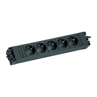 Bachmann Multiprise 906.18821 noire 5x prise avec terre