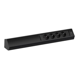 Bachmann Multiprise CASIA 2m 932.104 noire 4x prises avec terre