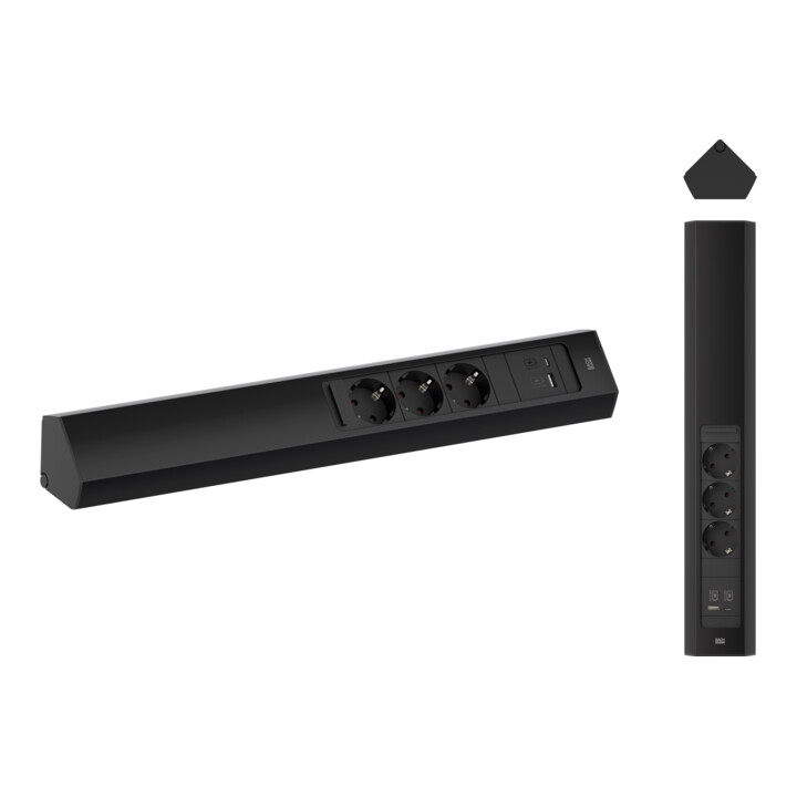 Bachmann Multiprise CASIA 2m 932.106 noire USB 22W